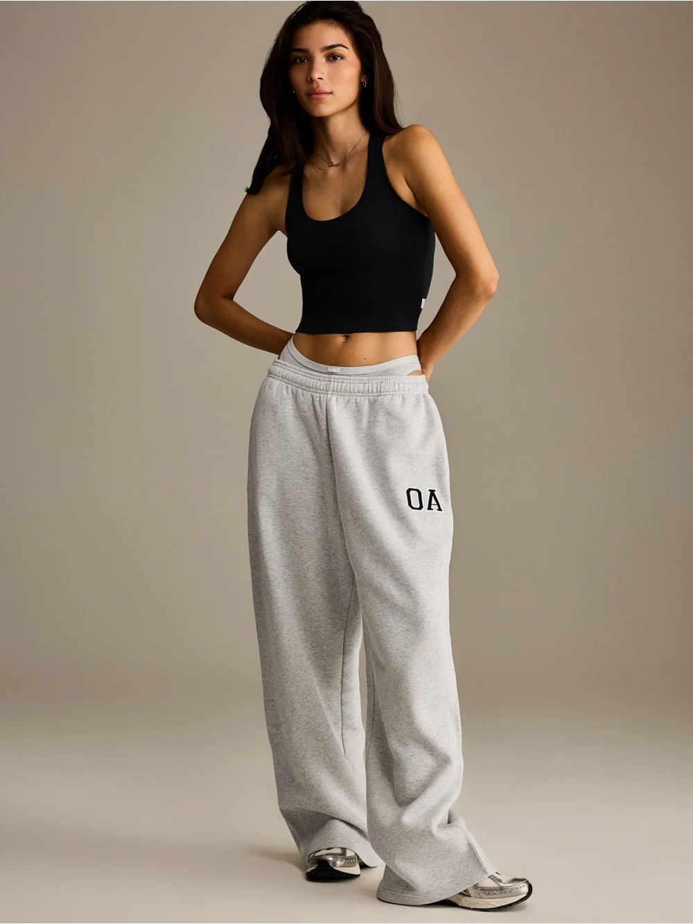 Oner Active Light Gray Wide Straight-Leg Sweatpants